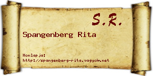 Spangenberg Rita névjegykártya