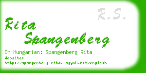 rita spangenberg business card